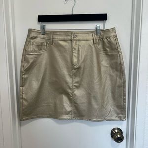 NWT Marc New York gold women mini skirt